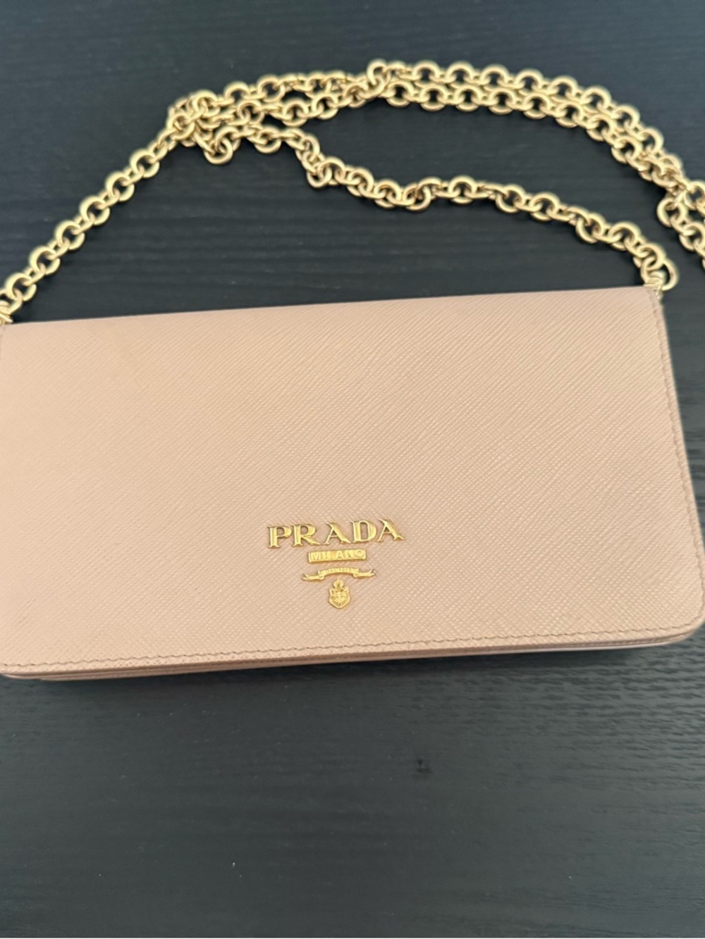 Prada Blush Pink Crossbody with Gold Chain Strap - Picture 14 of 14